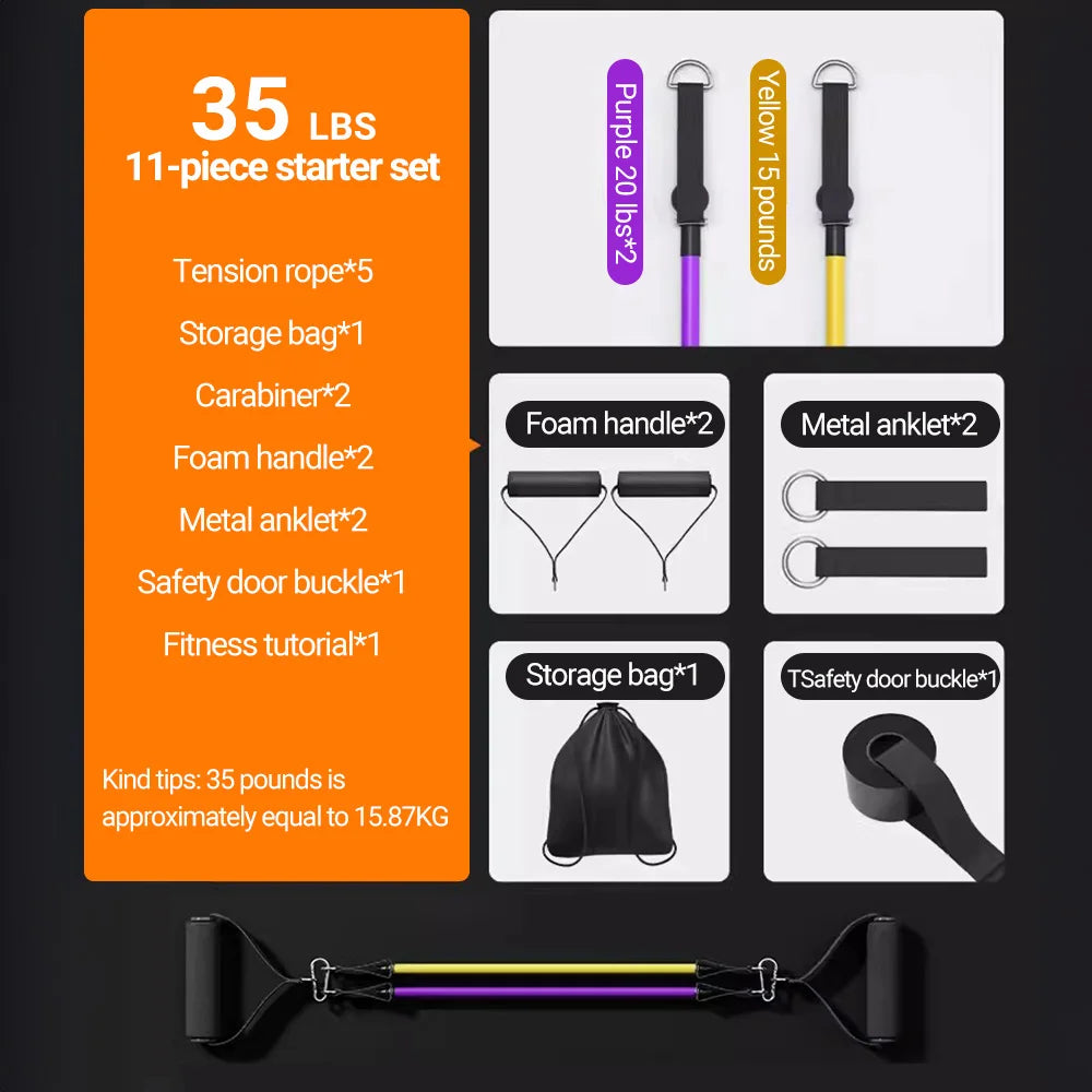 Zestaw Gum Oporowych 10-14szt - Taśmy Treningowe do Ćwiczeń Siłowych i Rozciągania